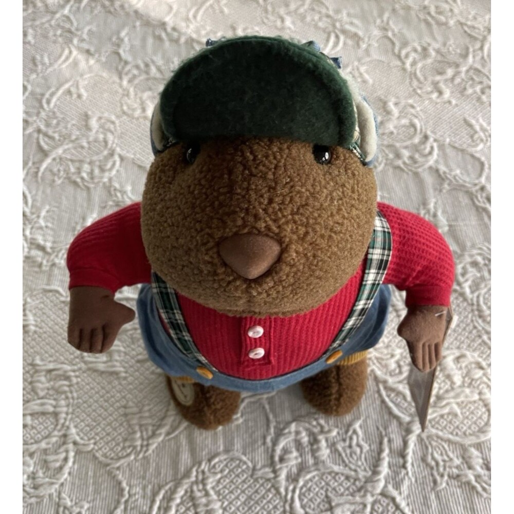 Hallmark Granville Groundhog Stuffed Animal Plush Storybook Friends Distress Tag